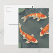 Gracieuze Koi Visvijver Sereniteit Design Briefkaart (Voorkant / Achterkant)
