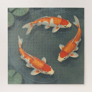 Gracieuze Koi Visvijver Sereniteit Design Legpuzzel