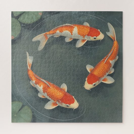 Gracieuze Koi Visvijver Sereniteit Design Legpuzzel (Verticaal)