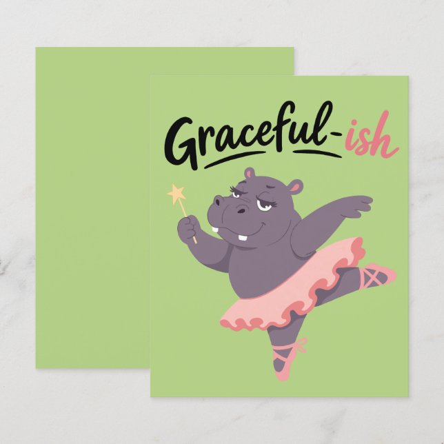 Gracieuze nijlpaard ballerina (Voorkant / Achterkant)