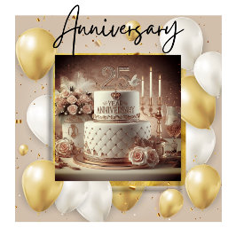 GRACIEUZE TAART VOOR 25E TROUWDAAG  KAART