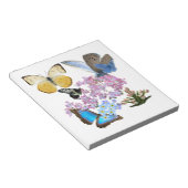 Gracieuze vlinders en bloemen notitieblok (Schuin)