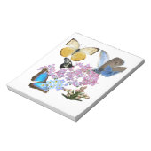 Gracieuze vlinders en bloemen notitieblok (Linkerzijde)