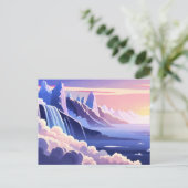 Gracieuze watervallen briefkaart (Staand voorkant)