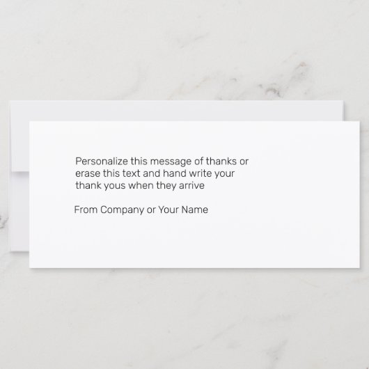 Gracieuze zakelijke klant - Hartelijk dank voor uw (Achterkant)