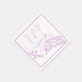 Gracieuze zwaan met vlinder vleugels servet (Hoek)