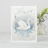 gracieuze zwaan uitnodiging (Staand voorkant)