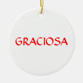 GRACIOSA* Aangepaste kerstversiering Keramisch Ornament (Voorkant)