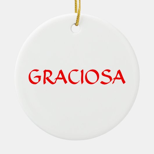 GRACIOSA* Aangepaste kerstversiering Keramisch Ornament (Voorkant)
