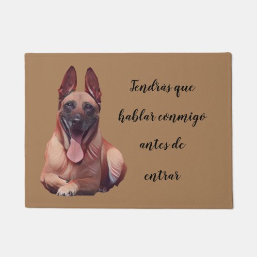 Gracioso Felpudo Belga Malinois Perro Doormat Deurmat (Voorkant)