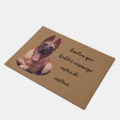 Gracioso Felpudo Belga Malinois Perro Doormat Deurmat (Schuin)