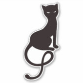 Gracious Evil Black Cat Sticker (Voorkant)