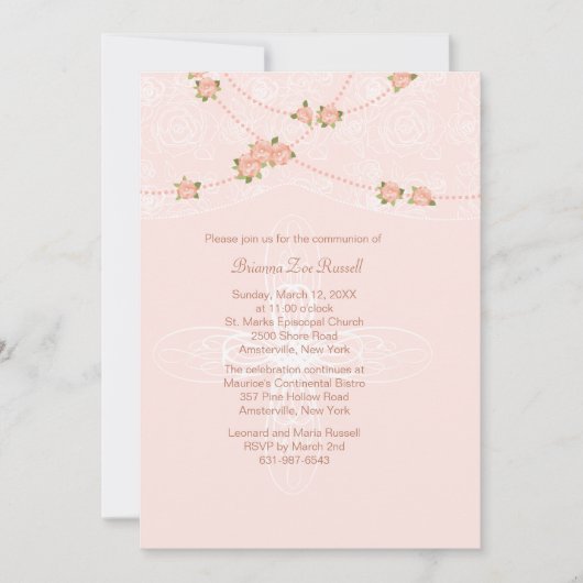 Gracious Lace Invitation Kaart (Voorkant)