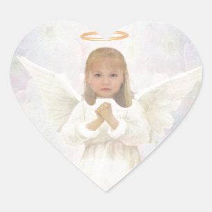 Gracious - Little Girl Angel Praying Hart Sticker