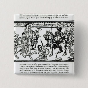 Gracious Sovereign, c.1631 Vierkante Button 5,1 Cm