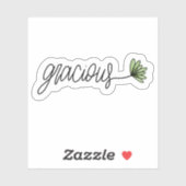 Gracious Word Flower-laptop | Afgesneden Sticker (Vel)