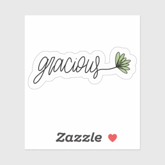 Gracious Word Flower-laptop | Afgesneden Sticker (Vel)
