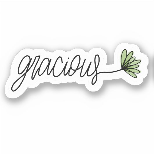 Gracious Word Flower-laptop | Afgesneden Sticker (Voorkant)