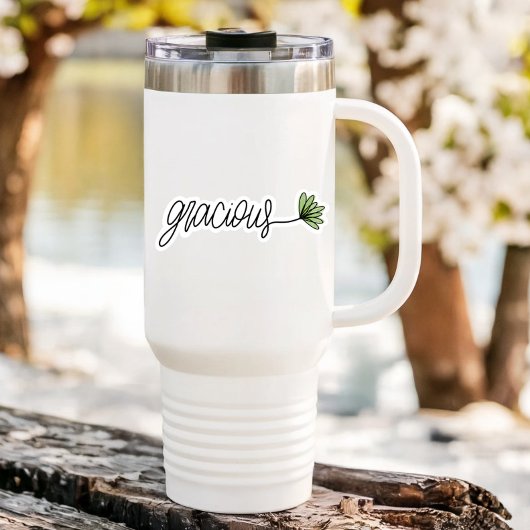 Gracious Word Flower-laptop | Afgesneden Sticker