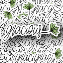 Gracious Word Flower-laptop | Afgesneden Sticker