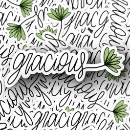 Gracious Word Flower-laptop | Afgesneden Sticker