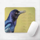 Grackle - Aanpasbare kalender voor het hele jaar 2 Muismat (Met muis)