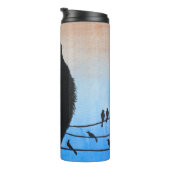 Grackle Austin Texas Bird Avian Wildlife Painting Thermosbeker (Geroteerd rechts)