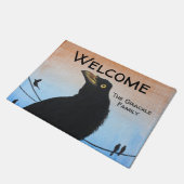 Grackle Austin Texas Bird Natuur Wildlife Painting Deurmat (Schuin)