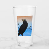 Grackle Austin Texas Vogel Avian Natuur Schilderij Glas (Voorkant)