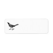 Grackle Bird  Sketch Etiket (Voorkant)