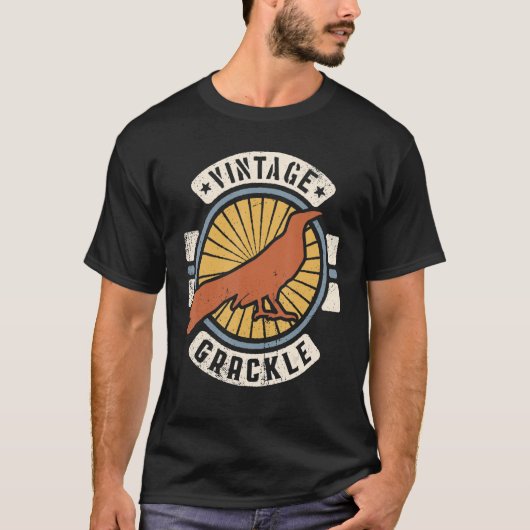 Grackle Classic Retro 60s 70s Dier T-shirt (Voorkant)