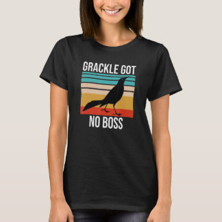 grackle heeft geen boss bird retro t-shirt