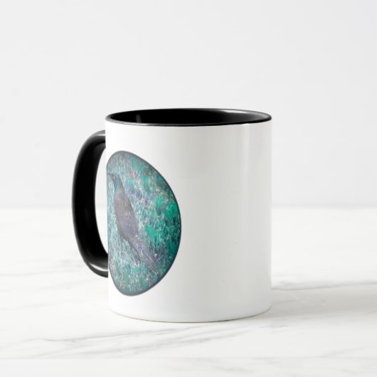 Grackle in regen mok (Voorkant links)