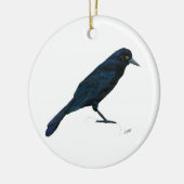 Grackle Keramisch Ornament (Links)