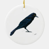 Grackle Keramisch Ornament (Achterkant)