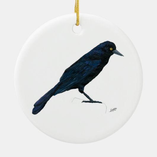 Grackle Keramisch Ornament (Achterkant)