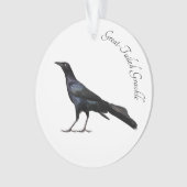 Grackle met grote buikholte ornament (voorkant)