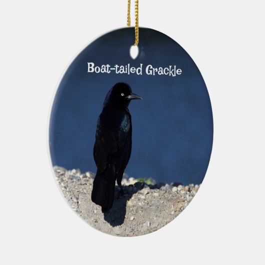 grackle-Ornament met bootstaart Keramisch Ornament (Rechts)
