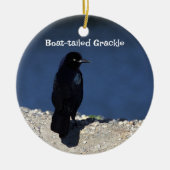 grackle-Ornament met bootstaart Keramisch Ornament (Voorkant)