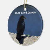 grackle-Ornament met bootstaart Keramisch Ornament (Links)