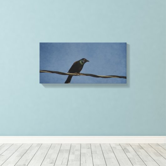 Grackle Power Canvas Afdruk (Insitu (Houten vloer))