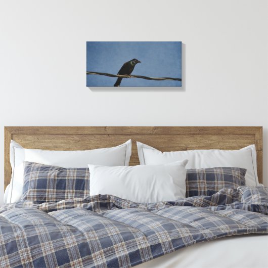 Grackle Power Canvas Afdruk (Insitu (Slaapkamer))