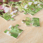 Grackle tussen de bloemen legpuzzel (Zijkant)
