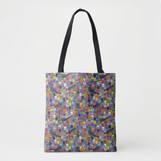 grackles en pansies tote bag (Voorkant)
