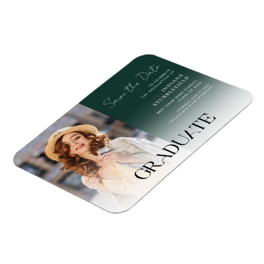 Grad 2023 Foto Afstuderen Save the Date Magneet (Linkerzijde)