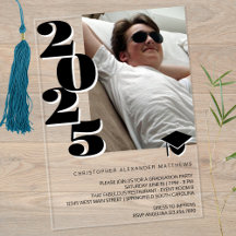 Grad 2025 Modern Foto Zwart Wit Cool Feest
