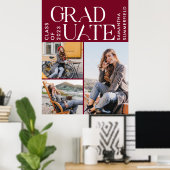 Grad 2026 Foto's Afstudeer Geschenk Poster (Thuiskantoor)
