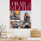 Grad 2026 Foto's Afstudeer Geschenk Poster (Keuken)