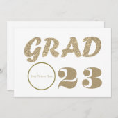 GRAD 23 Feest met aangepaste afbeelding of logo Kaart (Voorkant / Achterkant)