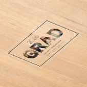 GRAD Acryl Typografie 4 Afbeelding Afstuderen Uitnodigingen (Laagn)